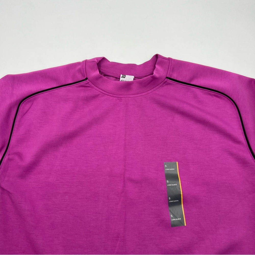 All in motion size small pink & black scuba sweatshirt. Sandwash pickleball crew - Picture 3 of 11